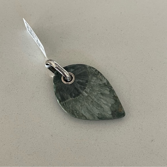 Unisex One of A Kind Seraphinite Stone Pendant - Picture 5 of 8